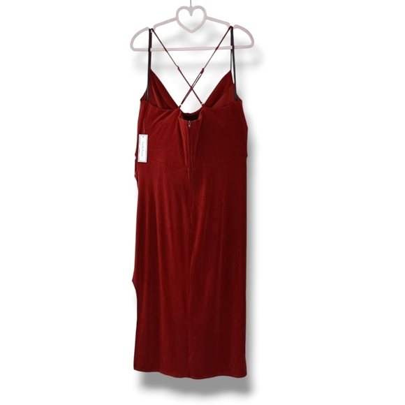 NWT Premier Amour Midi Dress in Merlot Size 16 - Picture 3 of 8